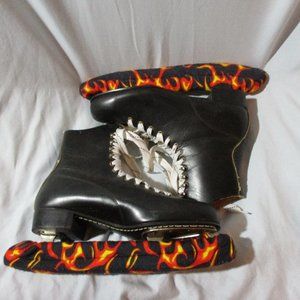 Mens CANADA Leather Figure Ice Hockey Skates BLACK Winter 11 Skating